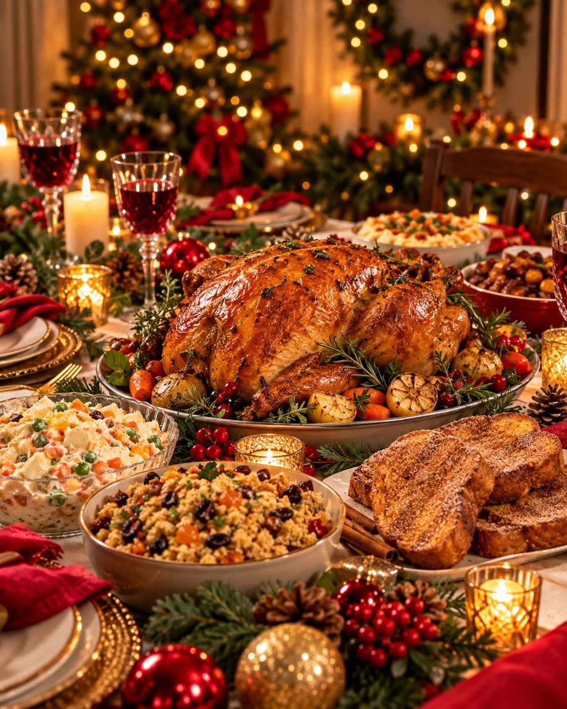 Mesa de ceia de Natal