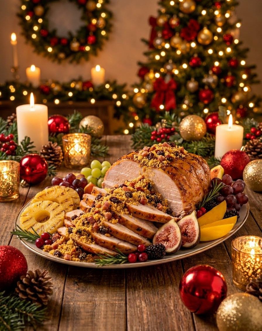 Peru assado de Natal