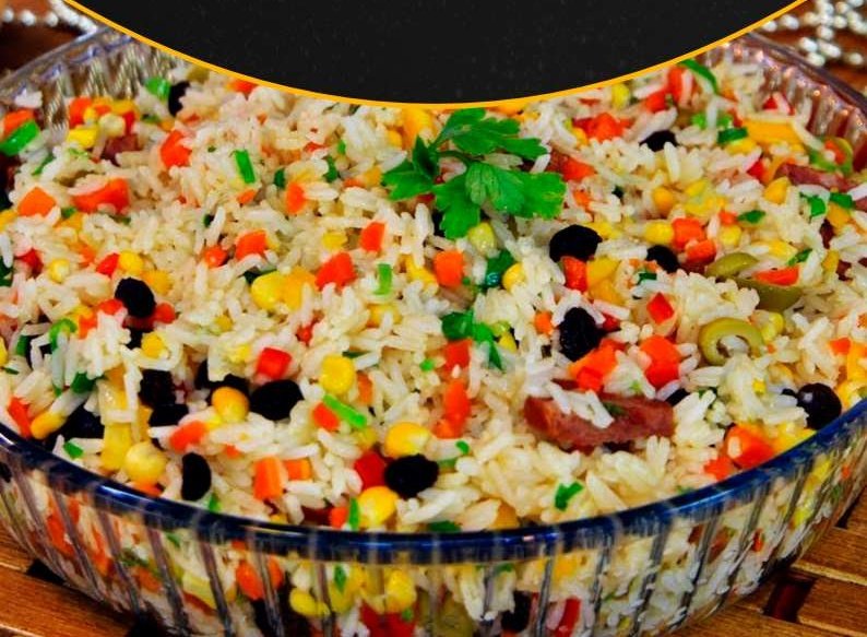 Arroz de festa colorido